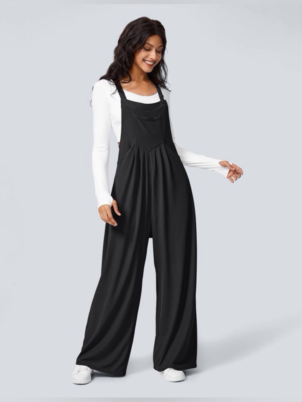 HALARA Waffle Wide Leg Jumpsuit Overalls Size XS